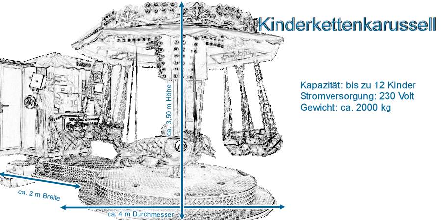 Maße Kinderkettenkarussell