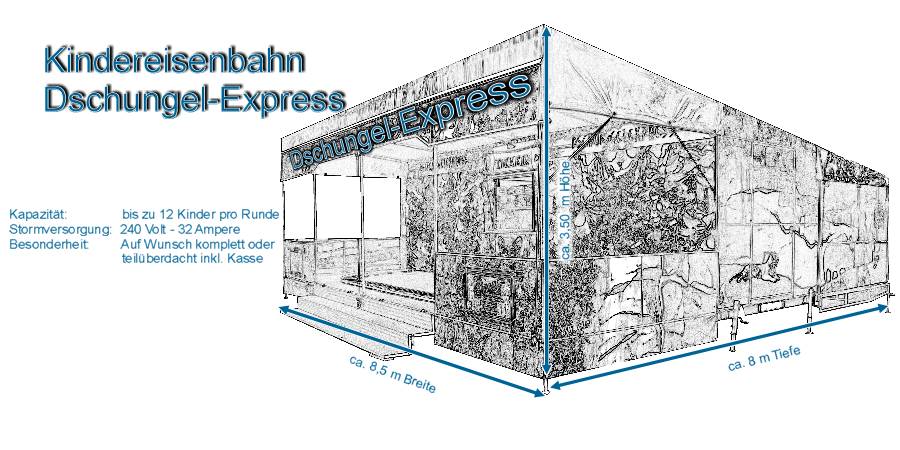 Maße Kindereisenbahn Dschungelexpress